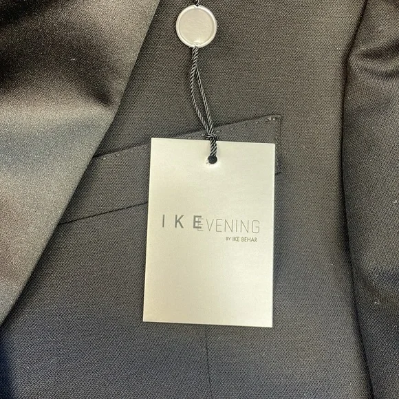 Ike Behar 1-Button Peak Lapel Wool Slim Fit Tuxedo Size 44R Jacket and 38 Waist